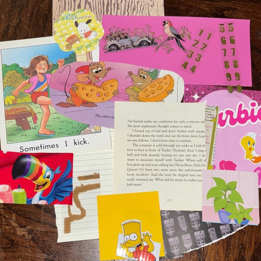 Junk Journal kit– mixed scraps and cute random items for crafting